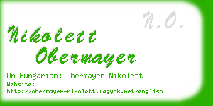 nikolett obermayer business card